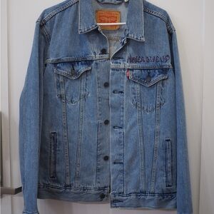 Custom painted Levi’s jeans jacket